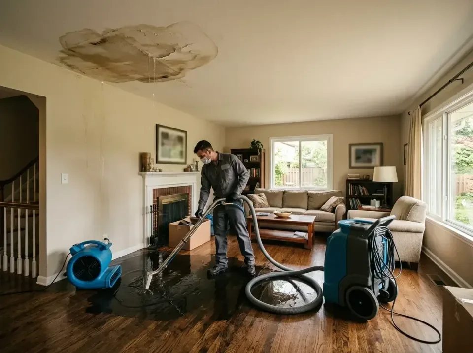 attic-pipe-burst-ceiling-drip-008 — frequently asked questions, Water Damage Restoration & Carpet Care in Sauk City, WI